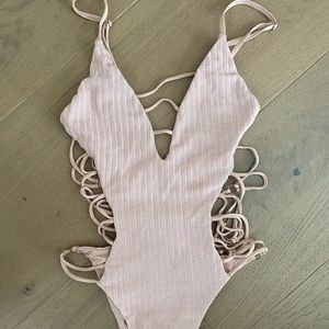 Dusty Pink Blue life sexy swimsuit